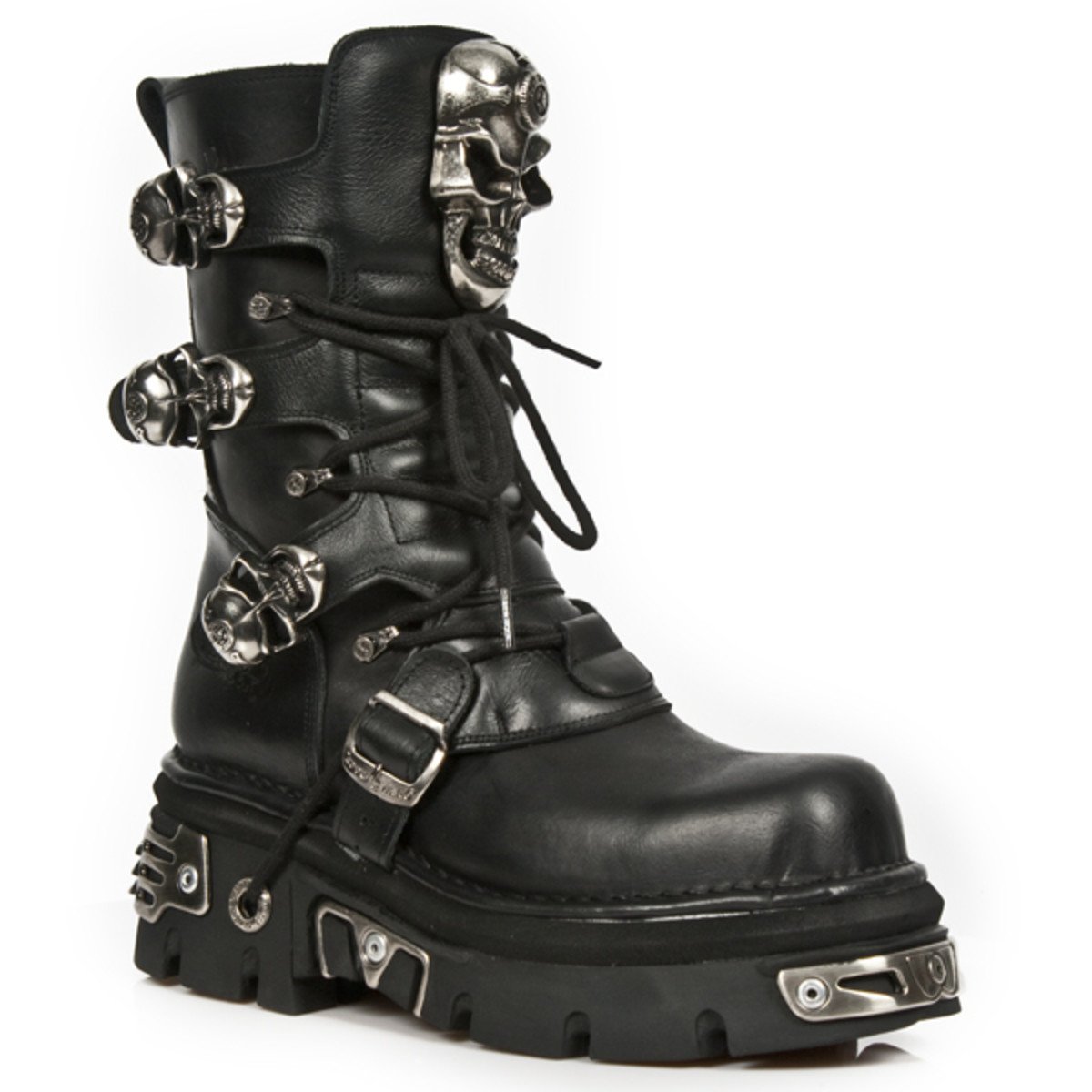 boty kožené dámské - REACTOR NEGRO E14 ORIF Y - NEW ROCK - M.375-S1 43