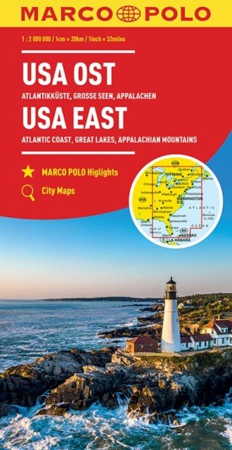 USA East Marco Polo Map - Atlantic Coast, Great Lakes and Appalachian Mountains (Marco Polo)(Sheet map, folded)