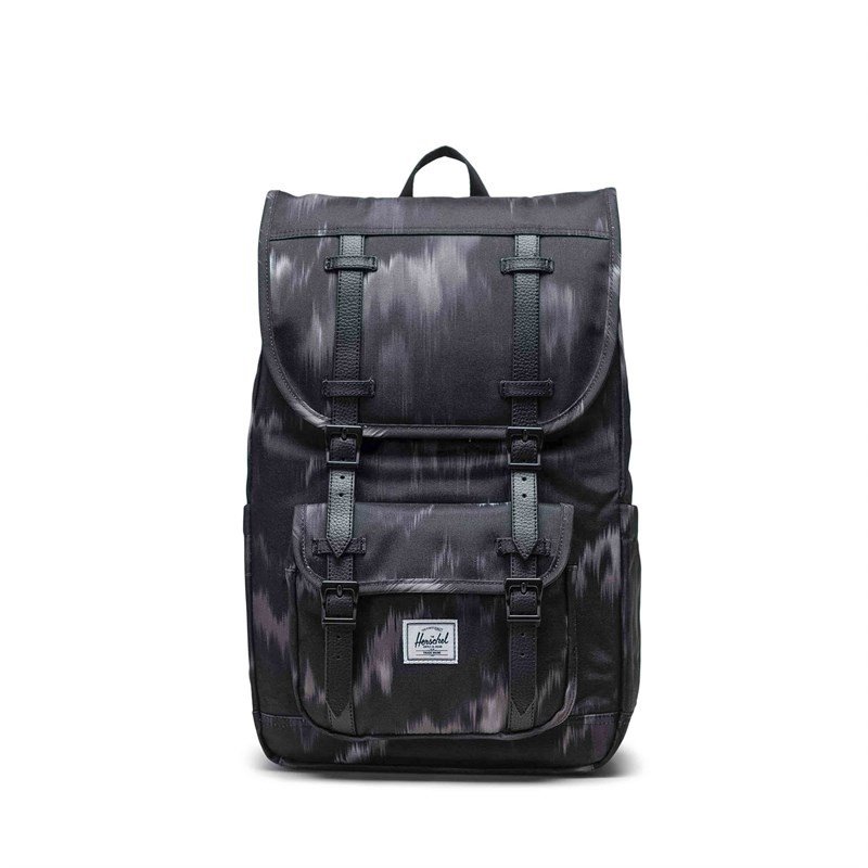 batoh HERSCHEL - Herschel Little America Mid Backpack Blurred Ikat Black (05886)