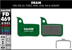 Brzdové destičky Galfer SRAM FD469 - PRO