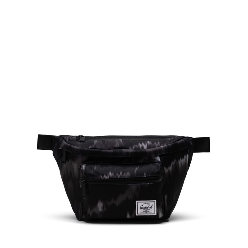 ledvinka HERSCHEL - Pop Quiz Hip Pack Blurred Ikat Black (05886)