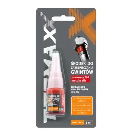 TecMaxx 14-034 Zajištění šroubů, červený pevný 6ml