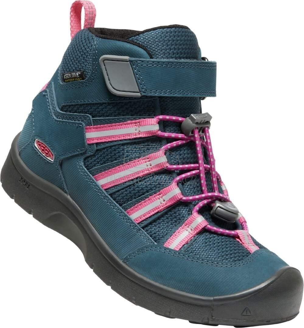 Dětské celoroční boty Keen Hikeport 2 Sport Mid WP Youth blue wing teal/fruit dove Velikost: 32-33