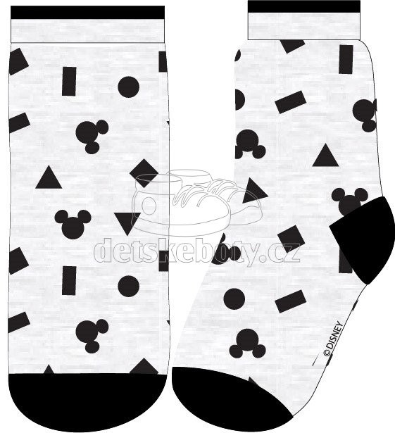Ponožky Eexee Mickey šedé s tvary Velikost: 27-30