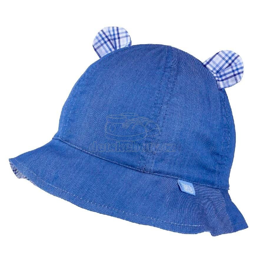 Dětský klobouček TUTU 3-004593 l.blue/blue Velikost: 44-46