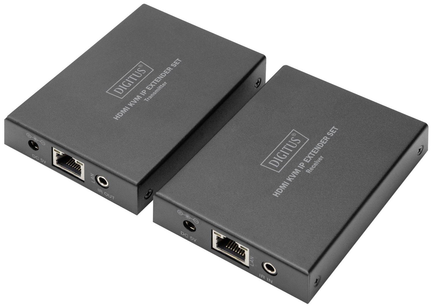 Digitus DS-55507 HDMI / RJ45 adaptér [1x HDMI zásuvka - 1x HDMI zásuvka] černá podpora HDMI, High Speed HDMI, Ultra HD (4K) HDMI