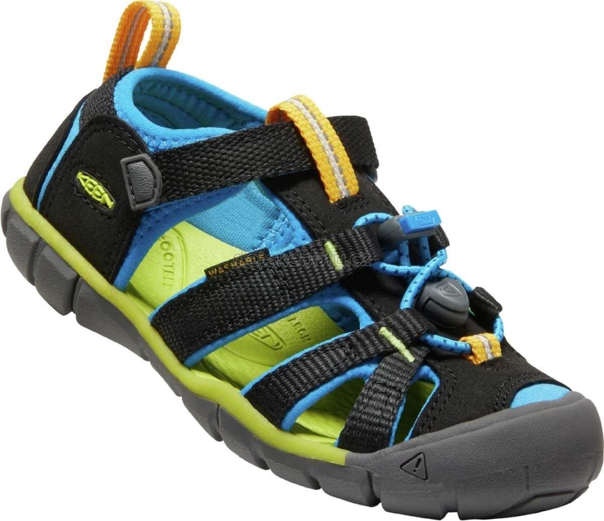 Dětské sandály Keen Seacamp II CNX CHILDREN black/brilliant blue Velikost: 27-28