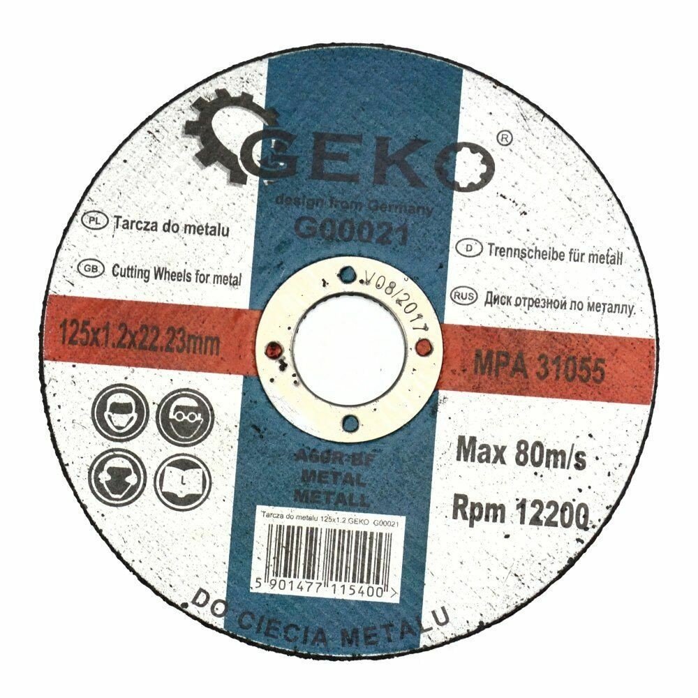Geko G00021 Řezný kotouč na ocel, 125x1,2mm