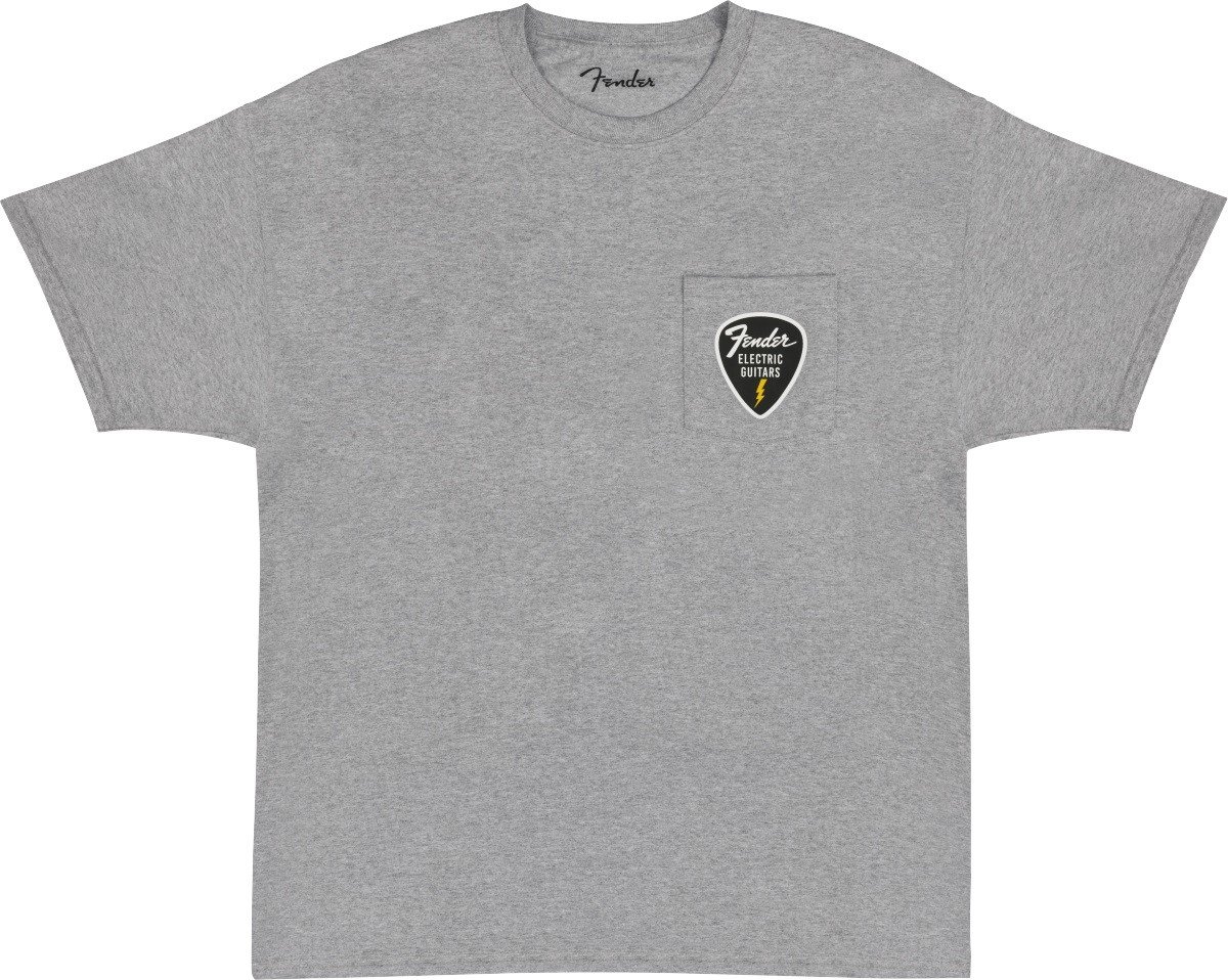 Fender Pick Patch Pocket Tee Athletic Gray M