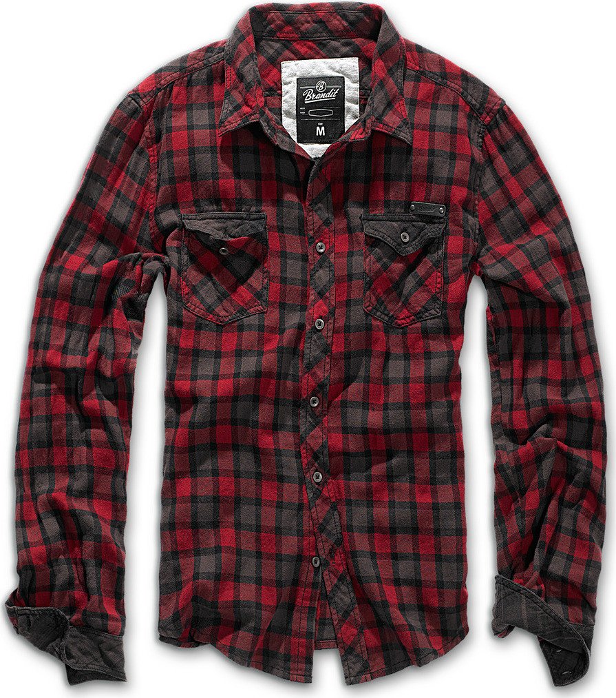 BRANDIT KOŠILE Checkshirt Duncan Hnědo-červená Velikost: XL