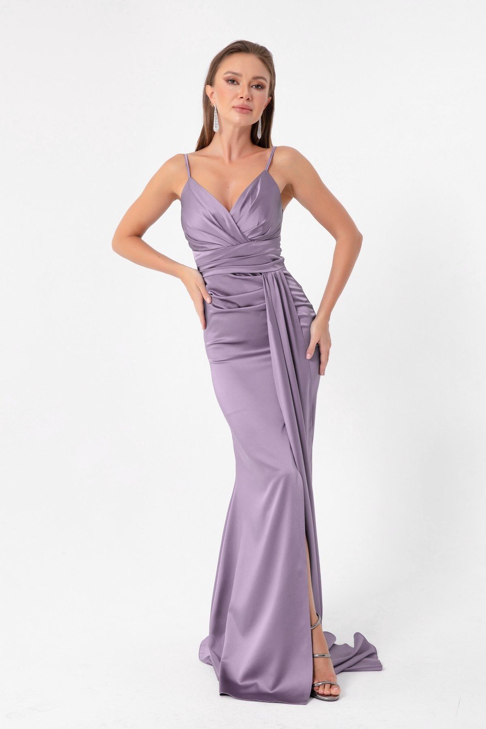 Lafaba Evening & Prom Dress - Purple - Ruffle both