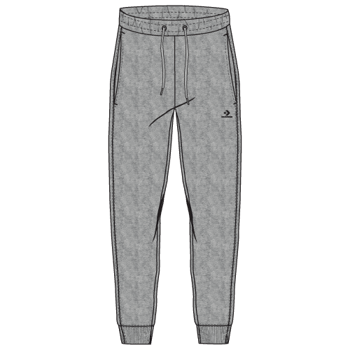 converse GO-TO EMBROIDERED STAR CHEVRON BRUSHED BACK FLEECE SWEATPANT Unisex tepláky US 2XL 10024521-A05