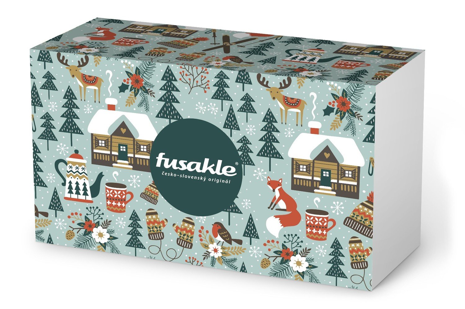 Krabička Vánoce venku Fusakle