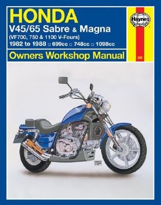 Honda V45/65 Sabre and Magna Owners Workshop Manual: (Vf700, 750 & 1100 V-Fours) 1982 to 1988 (Haynes John)(Paperback)