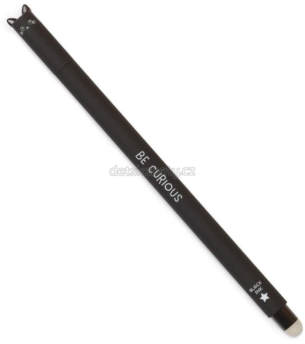 Gumovatelné pero Legami Erasable Pen - Cat - Black