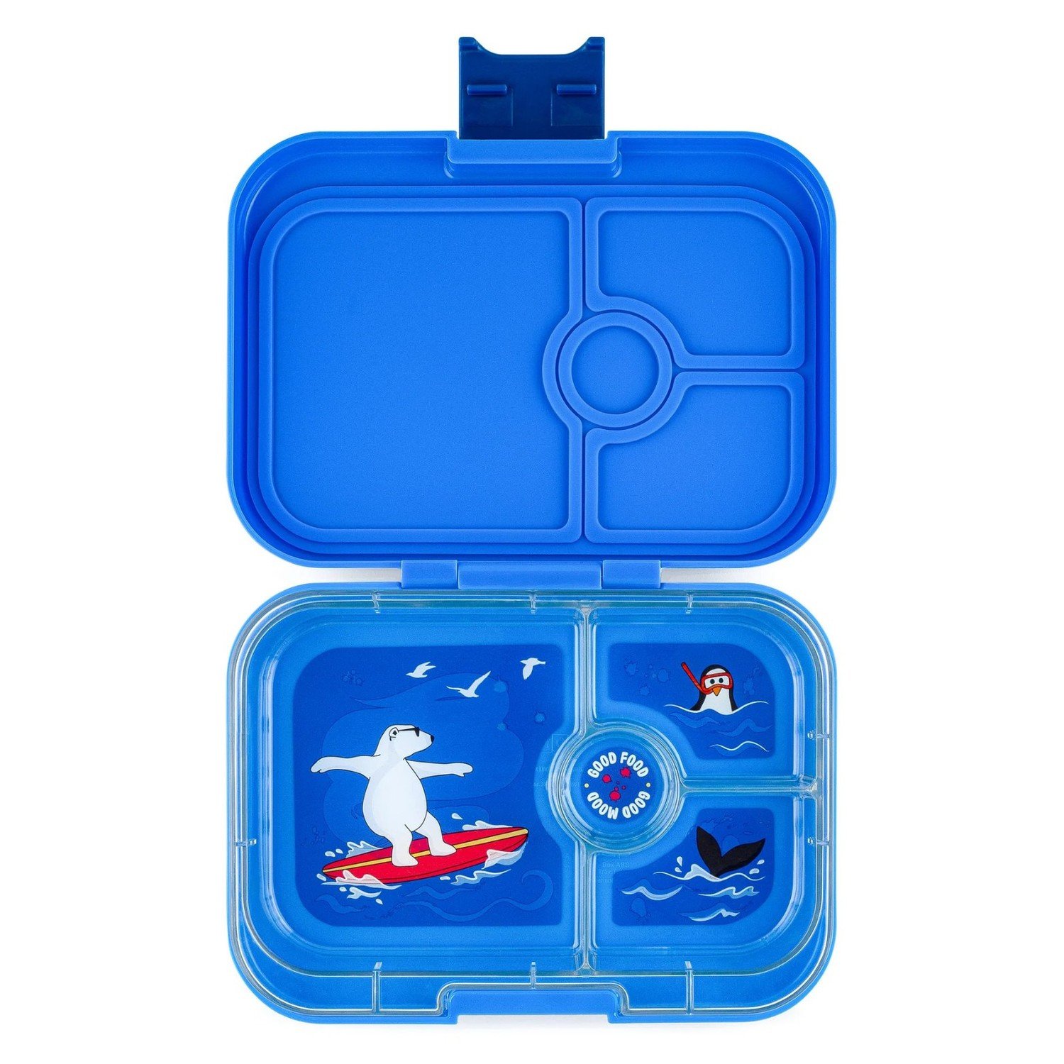 Bento box PANINO 4 mořsky modrá / polární medvěd, 750 ml, Yumbox