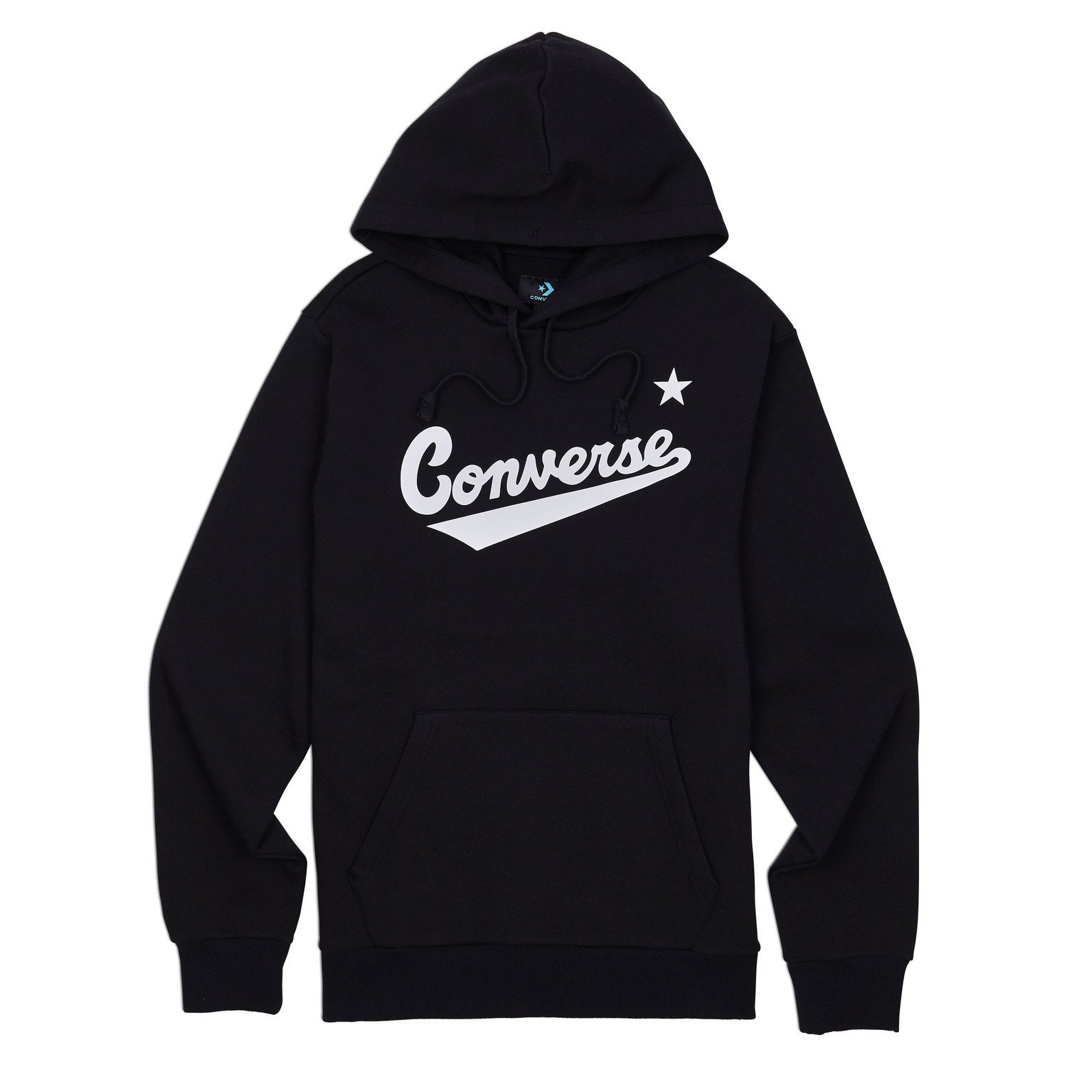 converse FLEECE SCRIPTED LOGO PULLOVER HOODIE Pánská mikina US M 10019004-A01