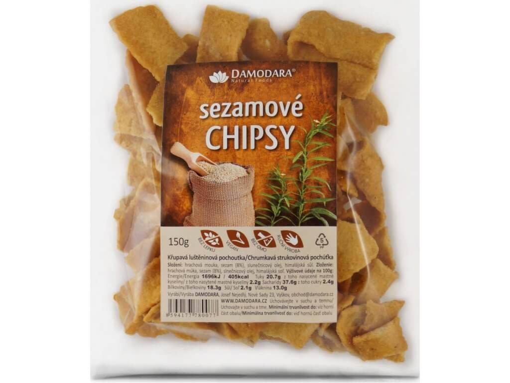 Damodara Sezamové chipsy 150 g