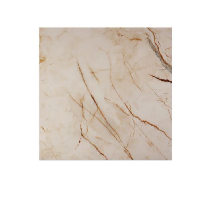 Dekor PVC samolepící dlaždice - Lesklé béžové