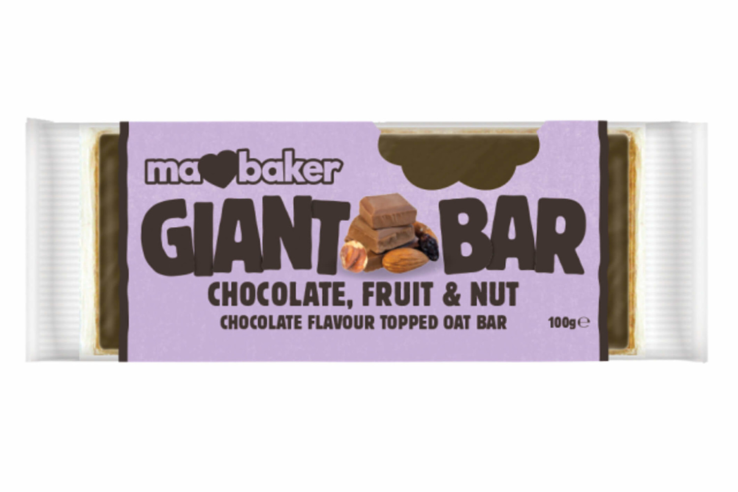 Mabaker Obří ovesná tyčinka čokoláda, ovoce a ořechy - Ma baker 100g