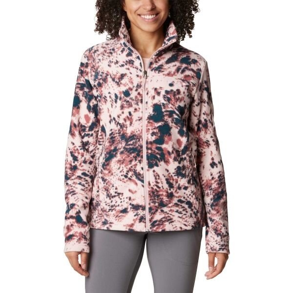 Columbia FAST TREK PRINTED JACKET Dámská mikina, růžová, velikost XS