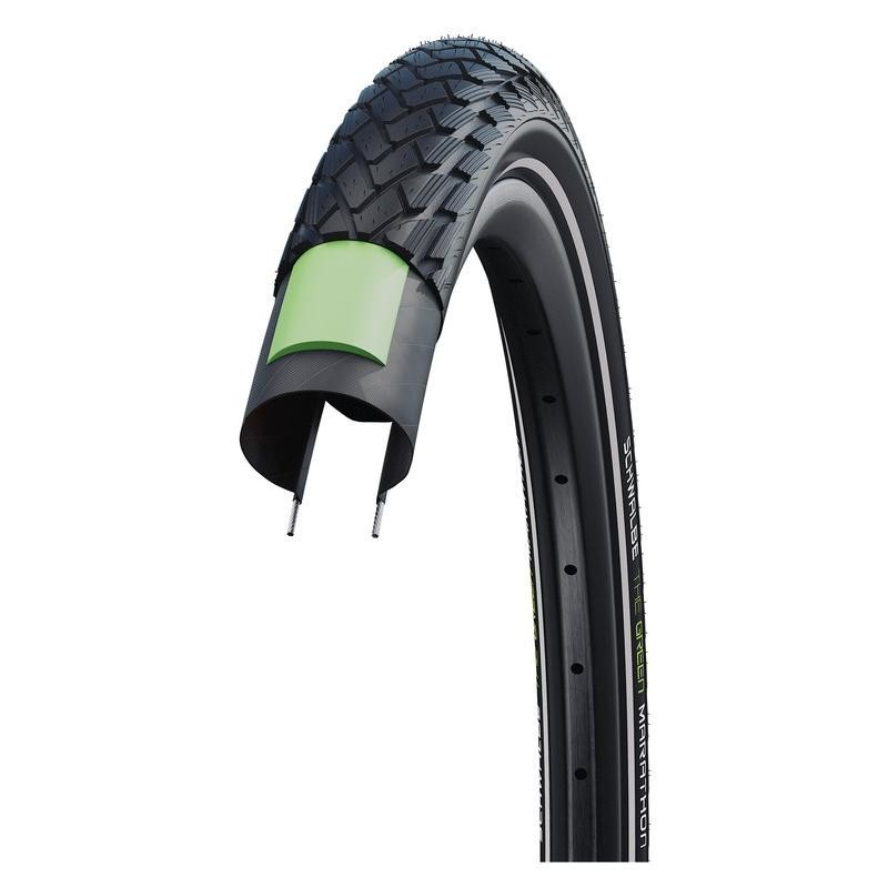 Plášť Schwalbe Marathon Green 28x1,75 (47-622) HS620 Addix Eco GreenGuard E50 - drát, černá, reflex