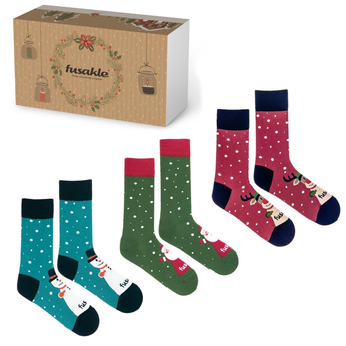 Dárková krabička Vánoční světélka Fusakle