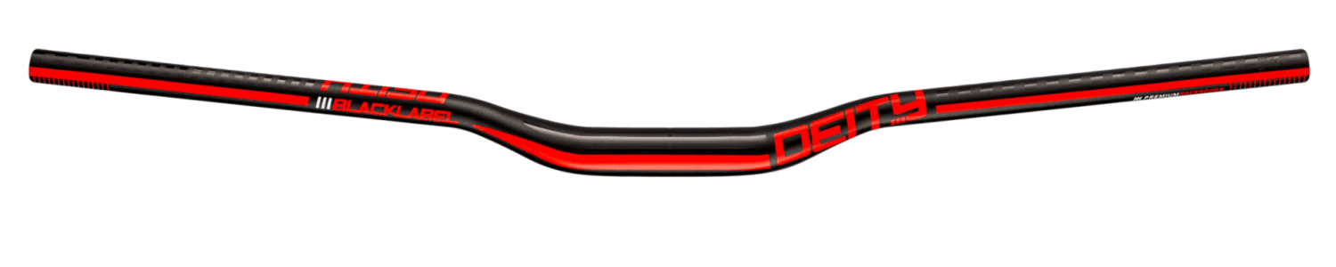 Řidítka DEITY Blacklabel - černo / červené Varianta: Stoupání: 25 mm