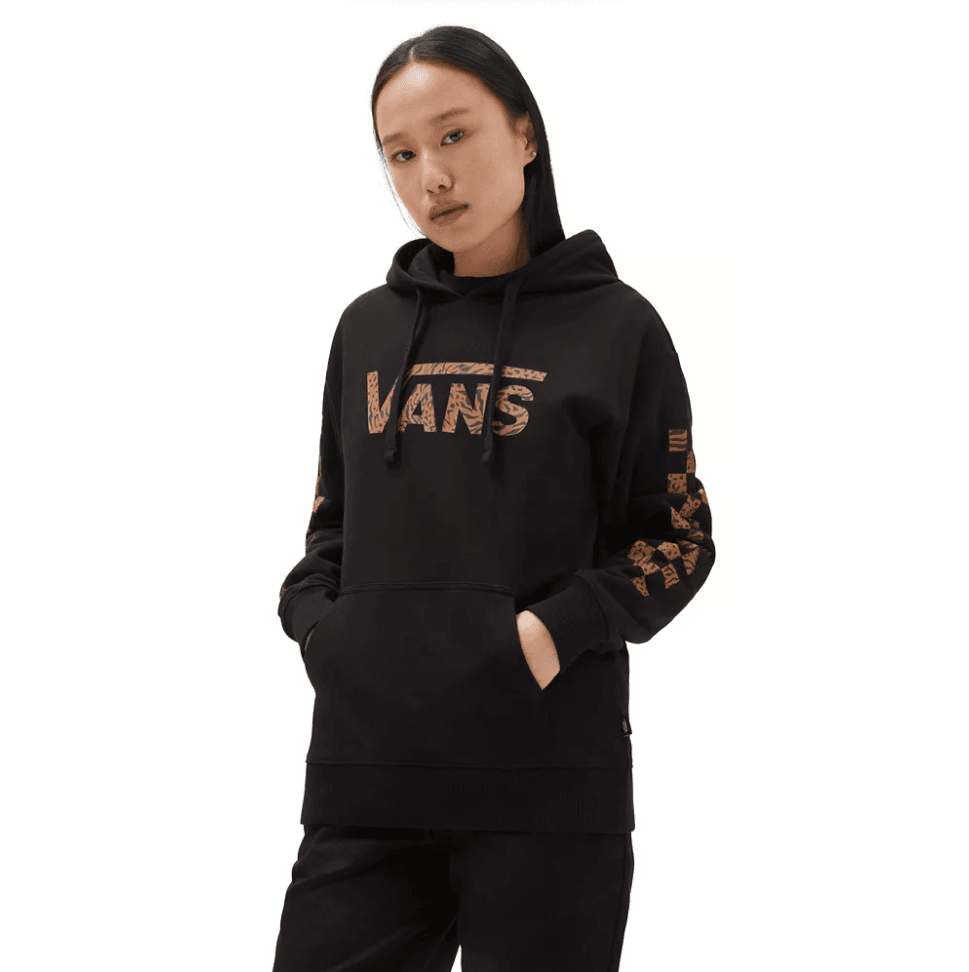 Vans WYLD TANGLE ANIMAL BFF HOODIE Dámská mikina US XS VN000A7FBLK1