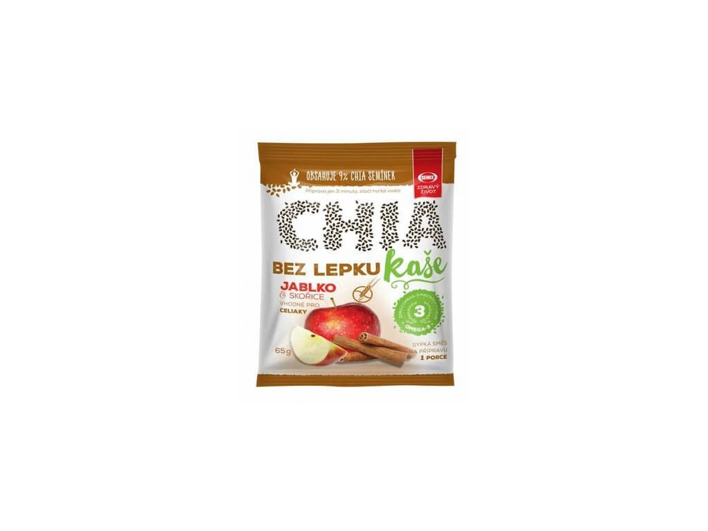 SEMIX CHIA KAŠE jablko a skořice bez lepku 65 g