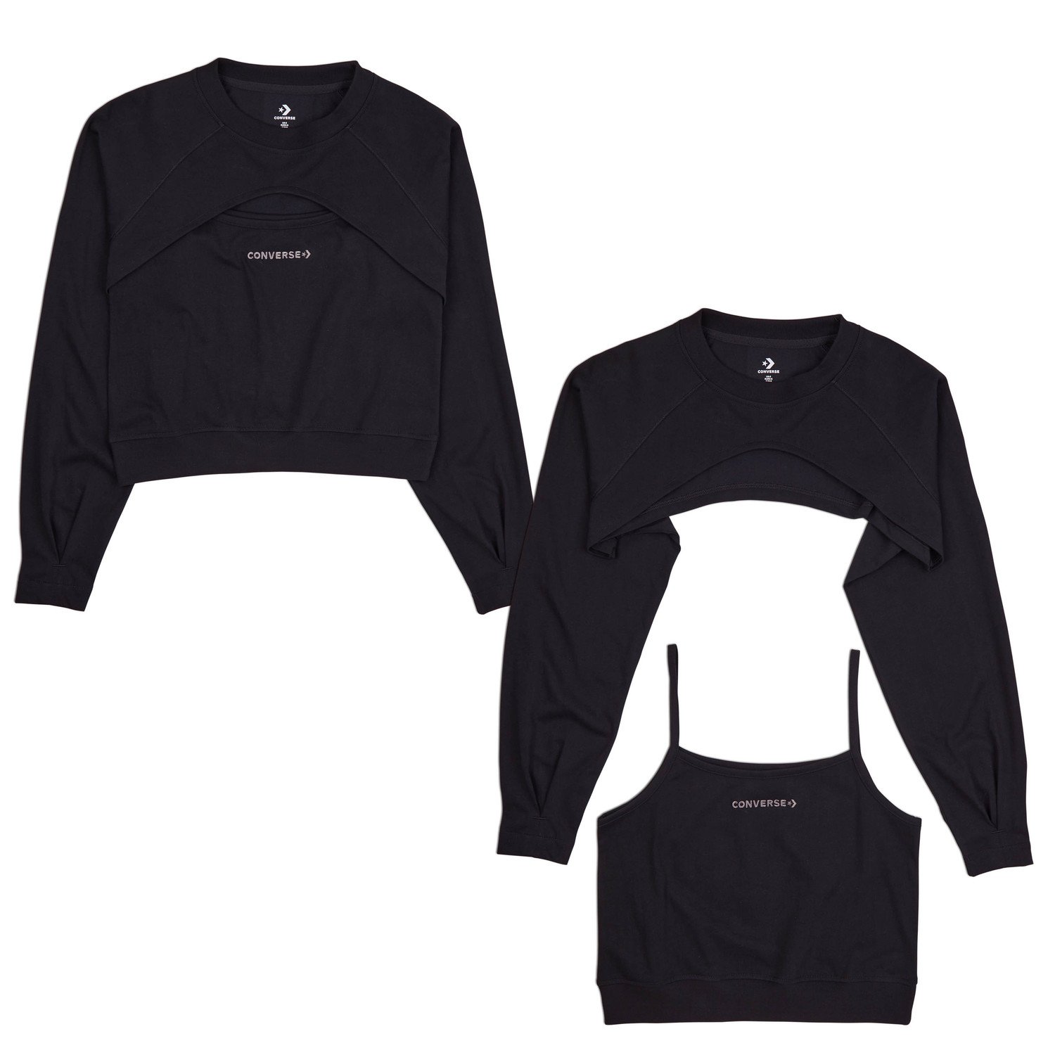 converse SATIN JERSEY CUT OUT TOP Dámské tričko-tílko US L 10022960-A01