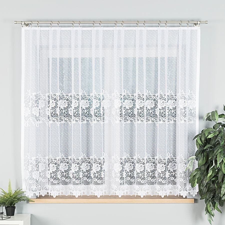 Dekorační krátká záclona DEMETRIA 160 bílá 300x160 cm MyBestHome