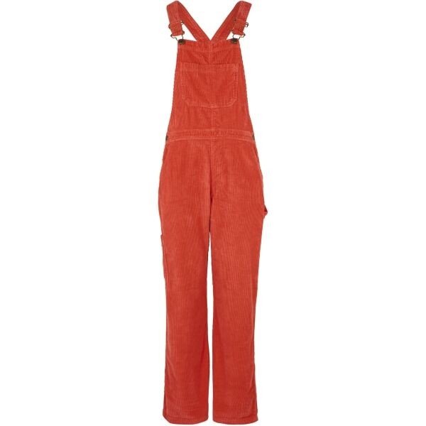 O'Neill CORD DUNGAREE Dámské laclové kalhoty, červená, velikost L