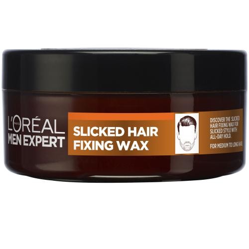 L'Oréal Paris Men Expert Barber Club Slicked Hair Fixing Wax 75 ml fixační vosk na vlasy pro uhlazený vzhled pro muže