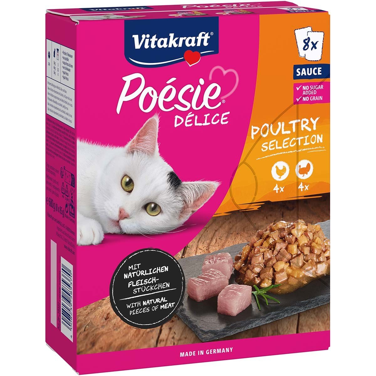 Vitakraft Poésie Délice Poultry Selection, 8 × 85 g