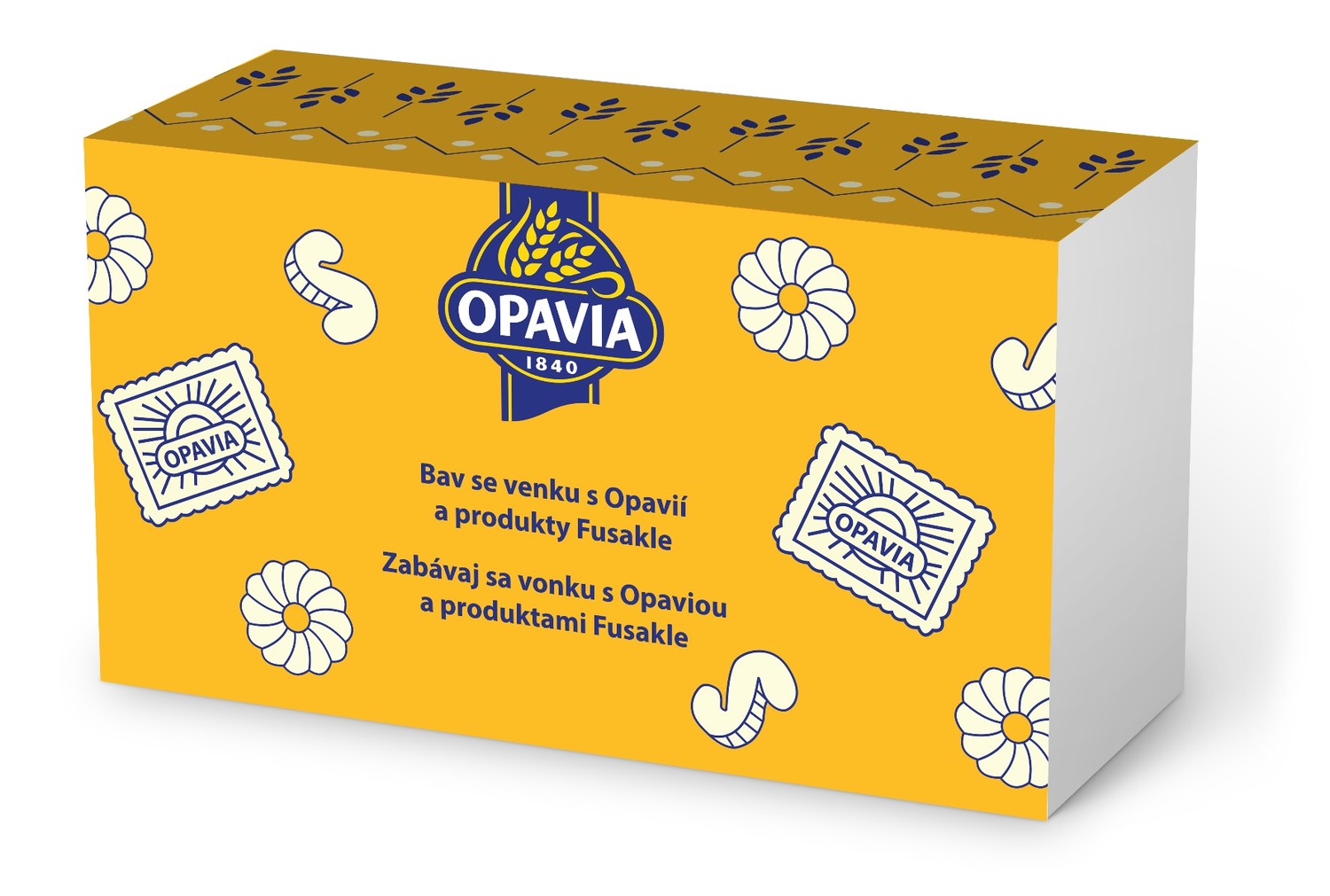 Sušenková krabička Opavia Fusakle