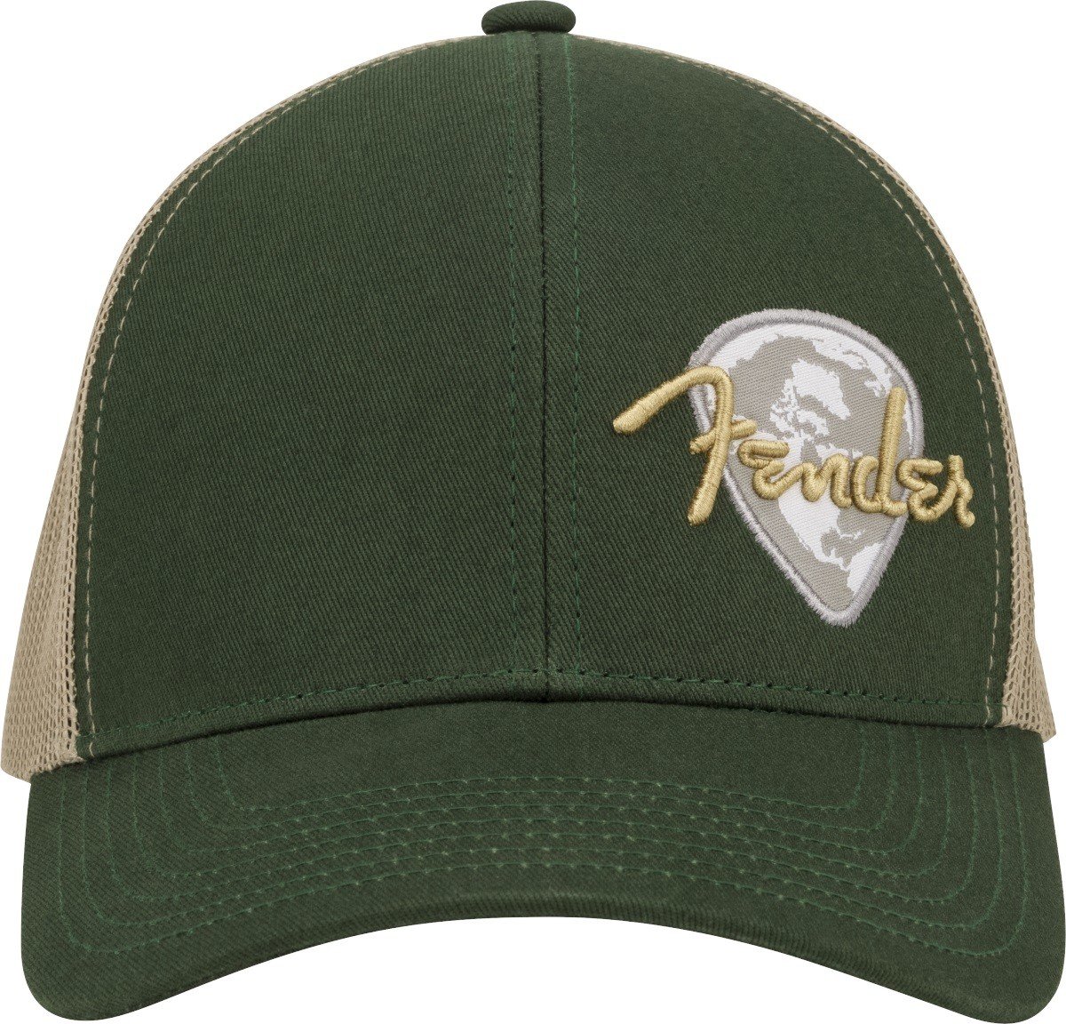 Fender Globe Pick Patch Hat Green/Khaki One Size