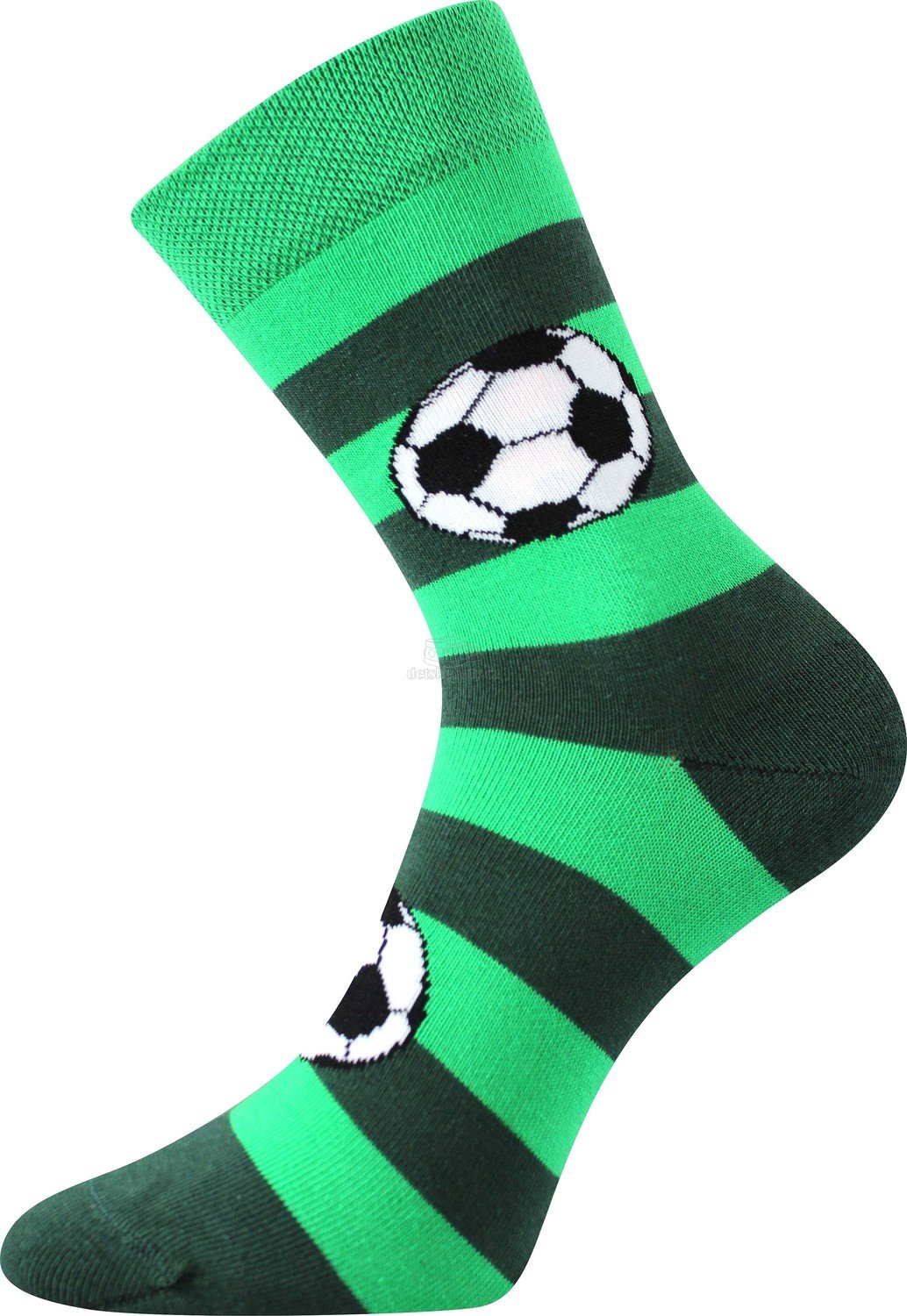 Ponožky Boma Arnold Fotbalové míče - zelená s pruhy Velikost: 25-29