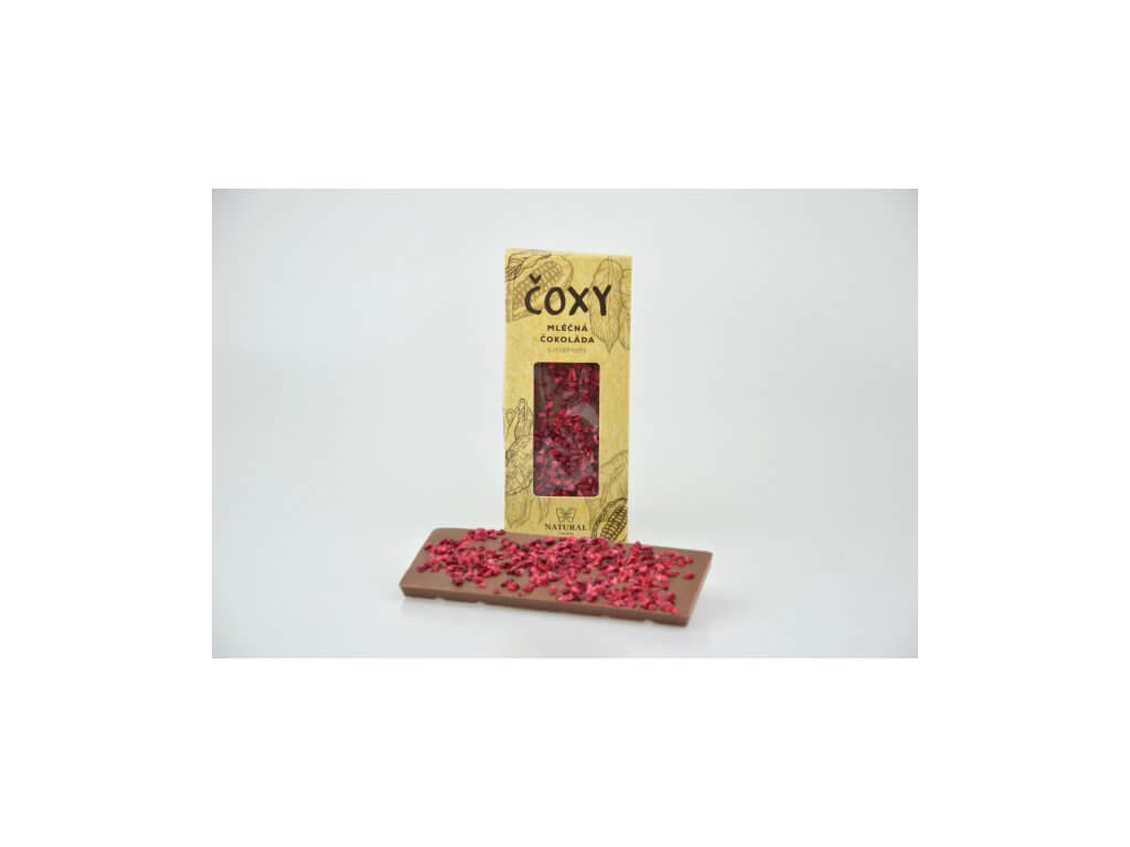 ČOXY - mléčná čokoláda s malinami a xylitolem - Natural 50g
