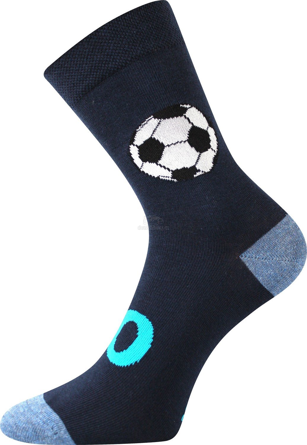 Ponožky Boma Arnold Fotbalové míče - tmavě modrá s číslem 10 Velikost: 35-38