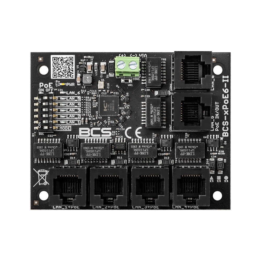 switch PoE BCS-xPoE6-II 5-portový +1xUPLINK