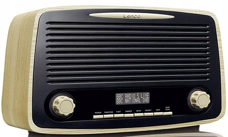 Rádio Lenco DAR-012TP Dab+ Rds Aux Bluetooth Retro