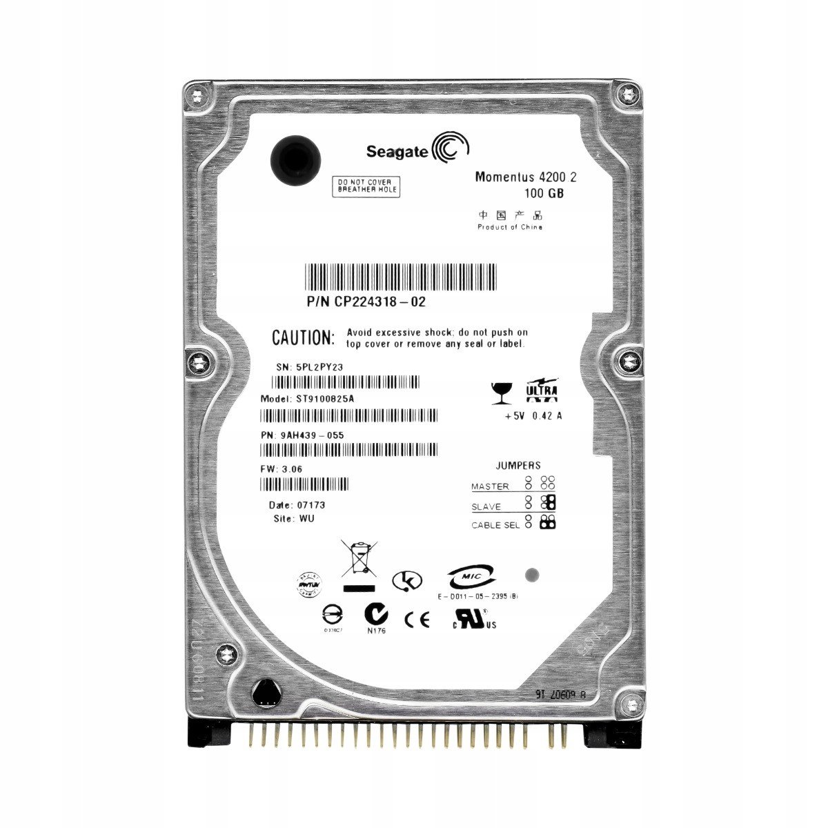 Seagate 120GB 4.2K 8MB Ata 2.5'' ST9100825A