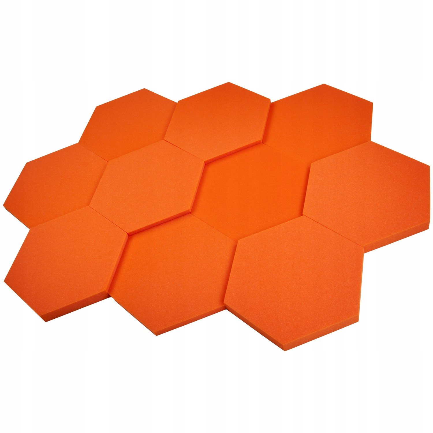 Hexagonální akustické panely o průměru 50 cm