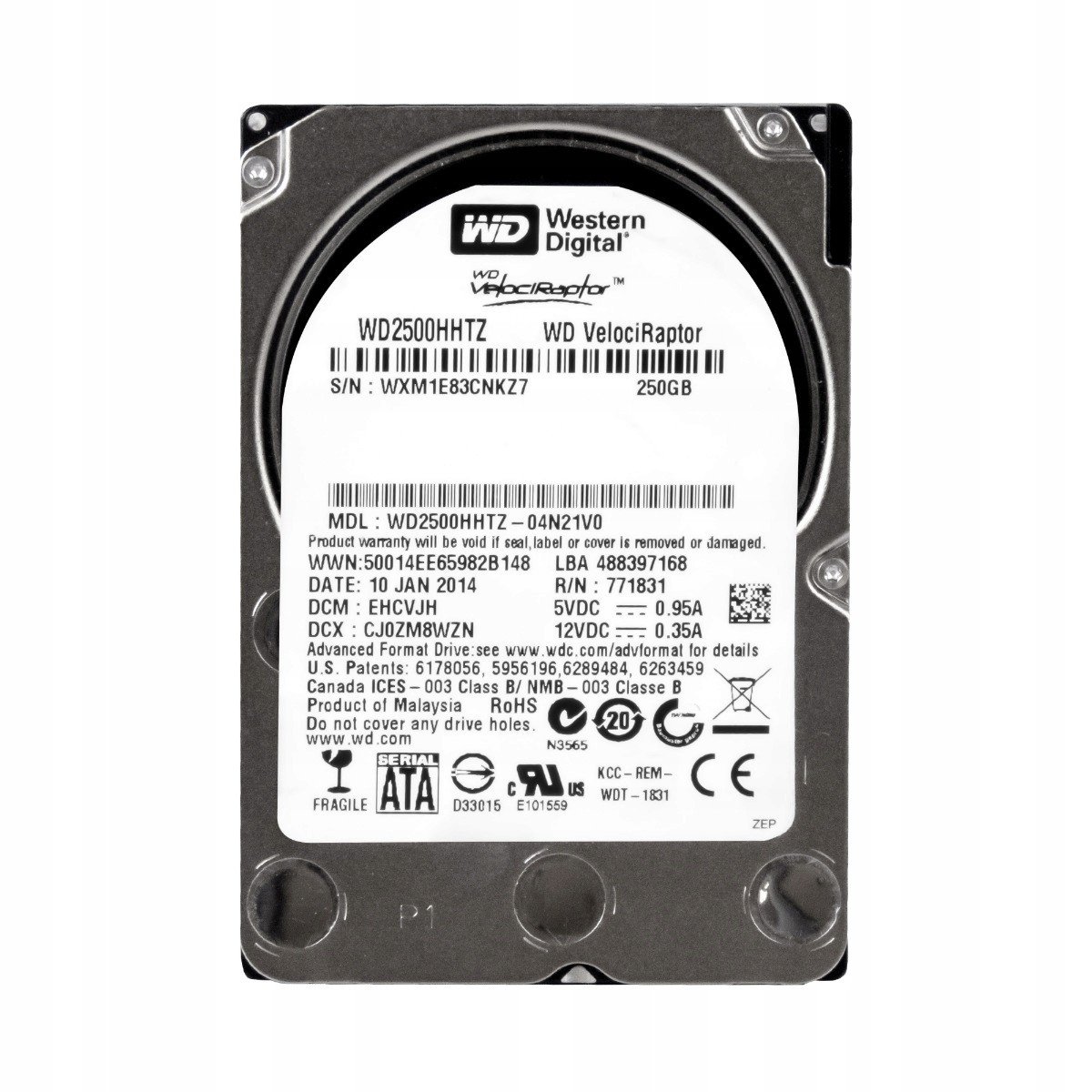 Wd VelociRaptor 250GB 10K Sata III 2.5' WD2500HHTZ