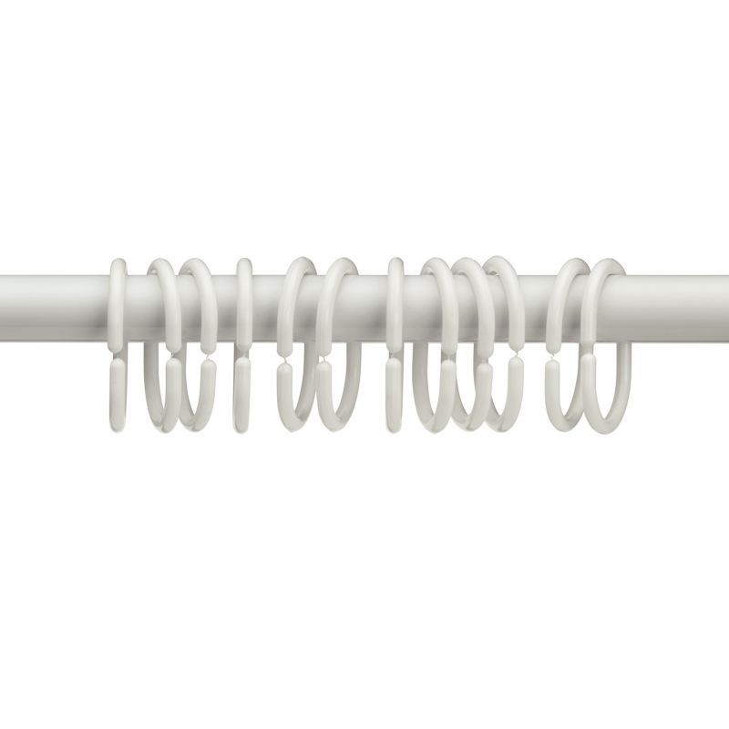 KELA Kruhy na sprchové závěsy Cyklus plast bílá 12 kusů KL-24062