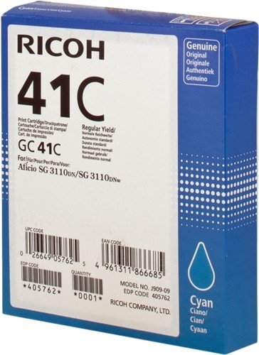 Inkoust Ricoh GC41C modrý (cyan) GC41C