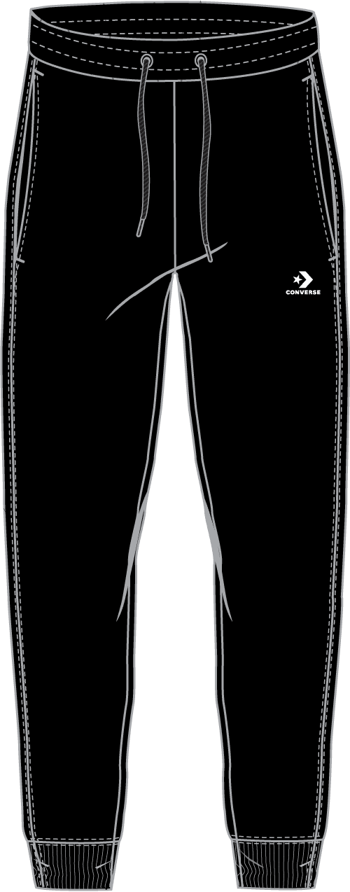 converse GO-TO EMBROIDERED STAR CHEVRON BRUSHED BACK FLEECE SWEATPANT Unisex tepláky US 2XL 10024521-A01