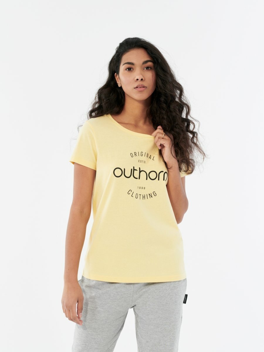 Outhorn HOL21-TSD606A LIGHT LEMON Dámské tričko US XL HOL21-TSD606A LIGHT LEMON