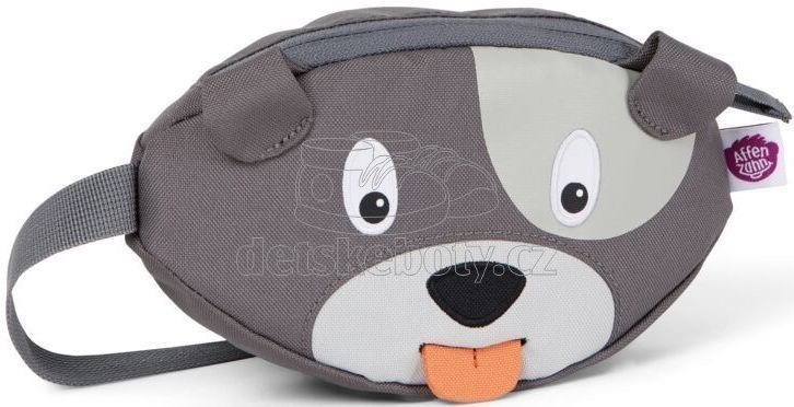 Dětská ledvinka Affenzahn Hip-Bag - Dog David - grey